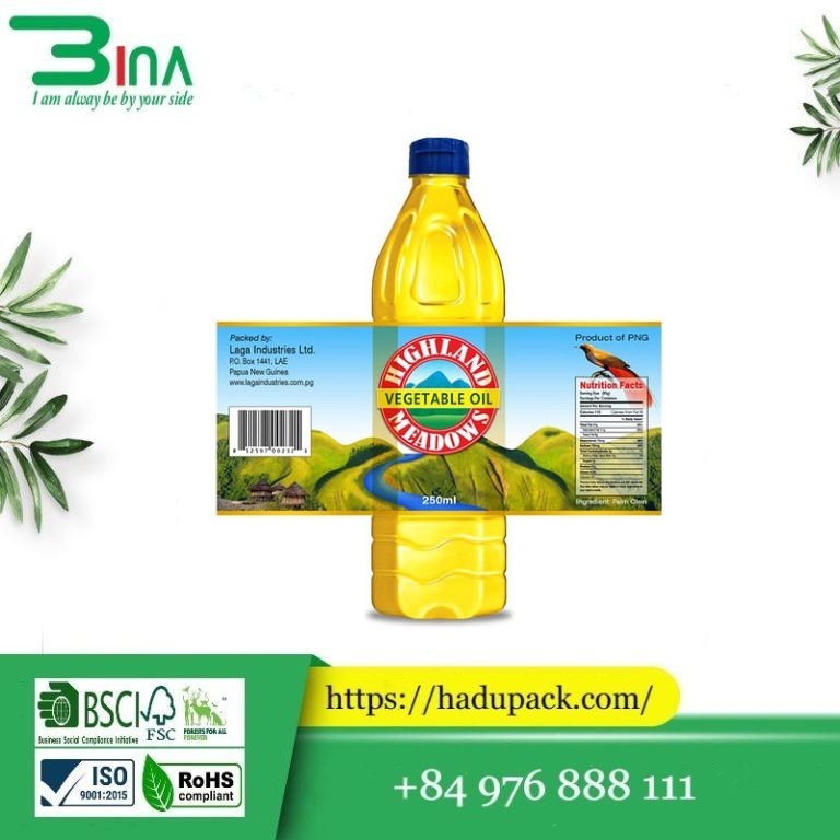 Nhãn mác dầu thực vật Nhãn mác dầu thực vật