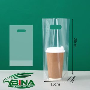 Túi đựng ly trà sữa 1 ly, 2 ly, chữ T